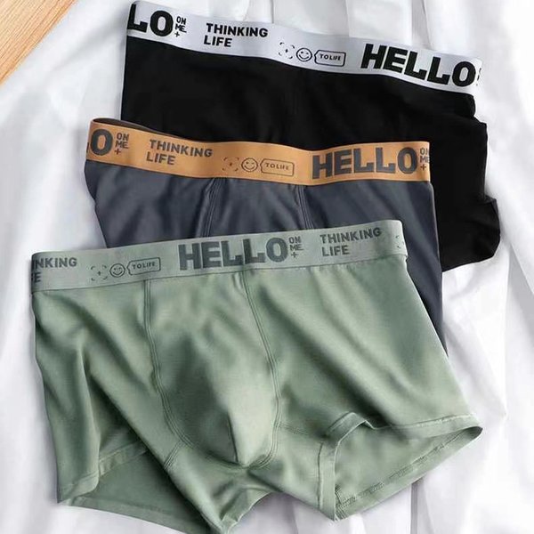 Boxer Confortable en Fibre de Lait pour Homme, Sous-Vêtement Anti-Adorable, Simplicité, Respirant, Angle pio, 1 Pièce