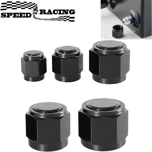 1PC AN4 AN6 AN8 AN10 AN12 Adapter Weibliche Flare End Kappe Stecker Rohr Fitting Hex Kopf Port Fitting Aluminium schwarz
