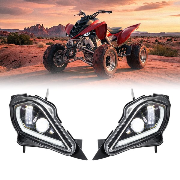 KEMIMOTO ATV LED-Scheinwerfer für Yamaha Raptor 700 700R YFZ450R YFZ450 YFZ450X Wolverine 450 2006-2026 DRL Blinkerleuchten