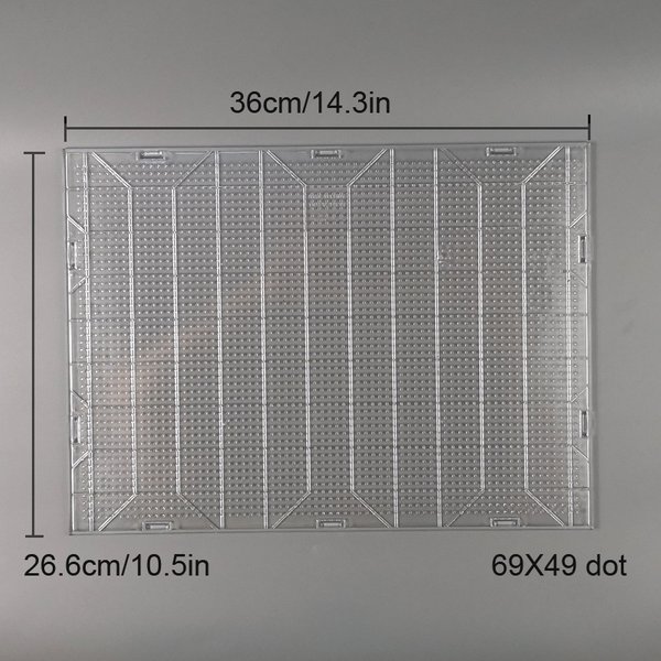 Yantjouet 5mm Hama Perlen Peg board Kinderspiel zeug 69 x49dot Puzzle transparentes Brett Werkzeug DIY Figur Material Board Eisen perlen