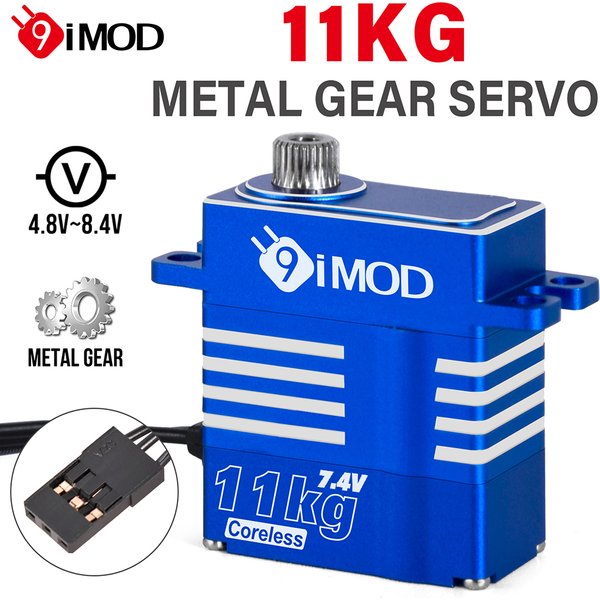 9IMOD RC Digatal Servo 11KG Coreless Metal Gear Servo 4,8-8,4V für 1/8 1/10 1/12 1/18 RC Auto RC Hubschrauber DIY Zubehör