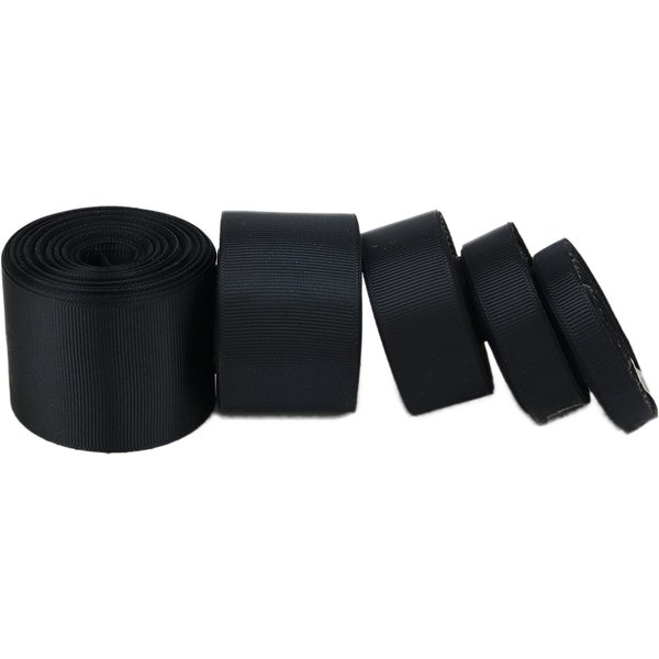 (10 Meter/Rolle) Schwarzes Ripsband, Dekorationsband, Geschenkband, DIY (12/15/25/40mm)