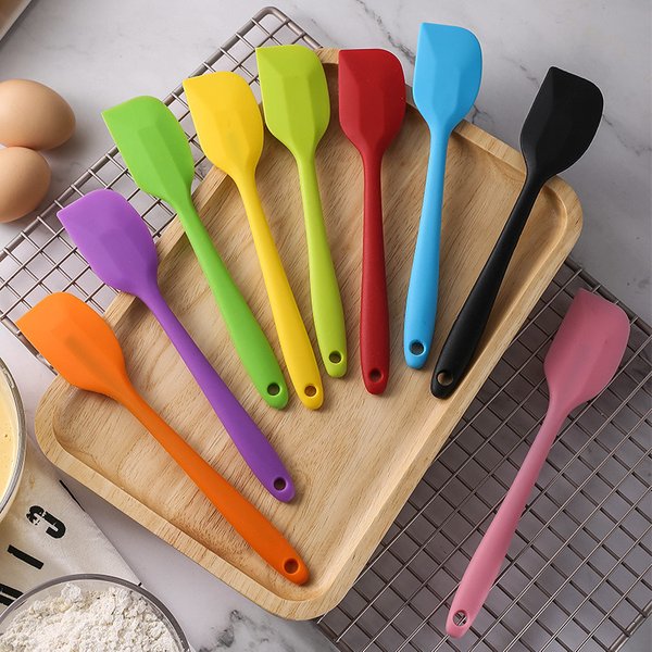 2Pcs Creme Backen Schaber Nicht-stick Silikon Spatel Küche Gebäck Mixer Salat Kuchen Mixer Butter Teig Kuchen Kochen werkzeuge