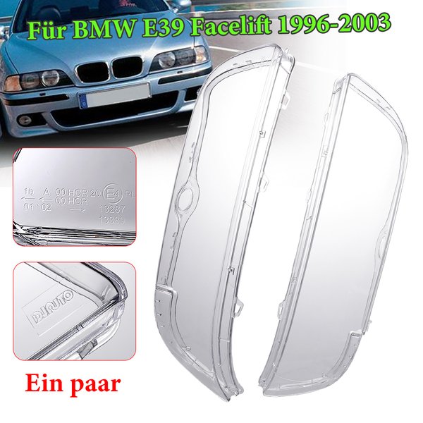 2 Stücke 63128375301 63128375302 Auto Scheinwerfer Lampenschirm Abdeckung Für BMW E39 Facelift 1996-2003 Scheinwerfer Objektivabdeckung Autozubehör