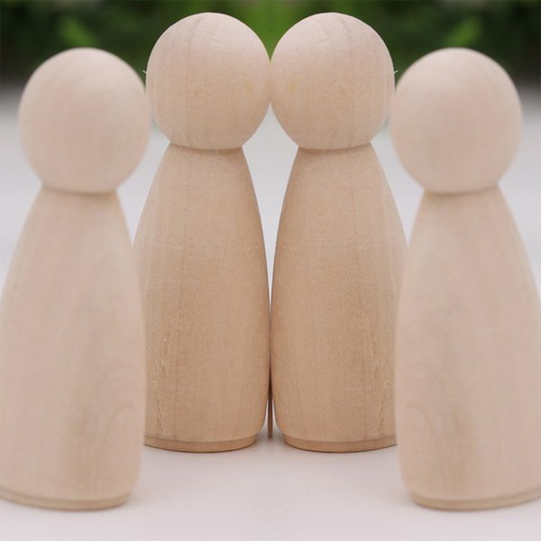 20/50 Stück DIY Holz Peg Puppen handgemachte unvollendete Puppe DIY Handwerk Kindergarten Dekoration Holz Peg Puppen Home Dekoration Ornament