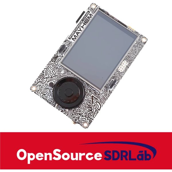 OpenSourceSDRLab Portapack H4M mit transparentem Gehäuse, Lautsprecher und Akku