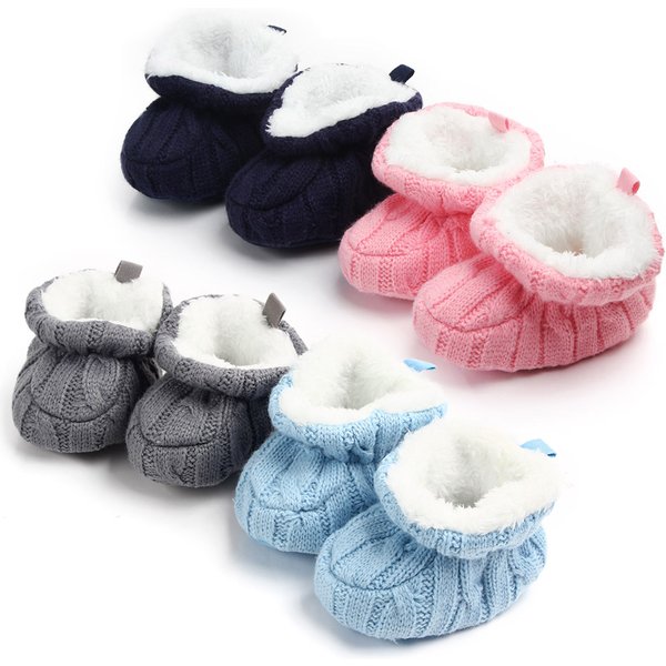Chaussures de pré-marche en coton doux pour bébés, chaussures chaudes pour bébés, filles et garçons, premiers pas, 0 à 12 mois, hiver