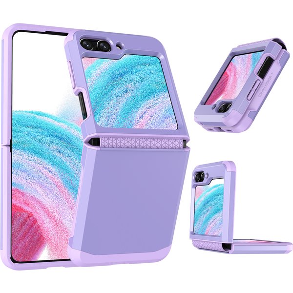 Coque de téléphone intégrée avec charnière blindée galvanisée, étui de protection rigide pour Samsung Galaxy Z Flip 3 4 5 6 Flip5 Flip4 ZFlip6