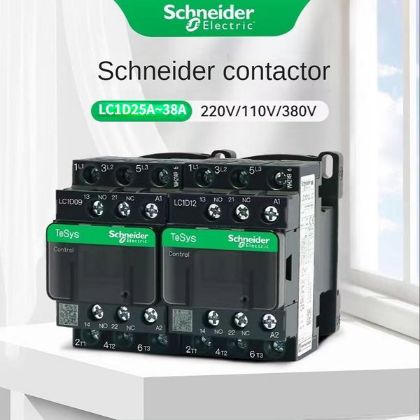 Nouveau contacteur tripolaire Schneider version noire AC 3P LC1D25 LC1D32 LC1D38 B7C F7C Q7C M7C 24V 110V 220V 380V