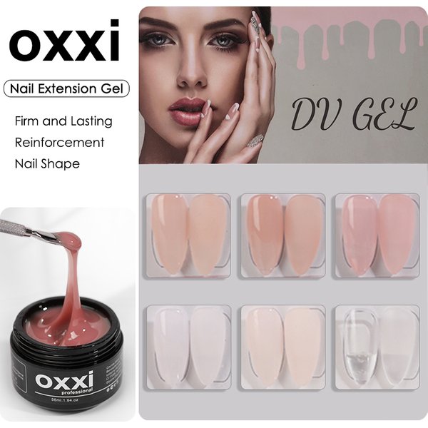 OXXI 56 ml UV-Nagelverlängerungsgel, semipermanenter Builder-Lack, Maniküre, Poly-Nägel, Gellac, Acryl-Gel-Nagellack, einfach zu aufbauende Emaille