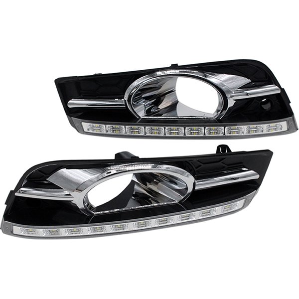 2 teile/satz LED-Drl für Chevrolet Cruze 2010-2013 Tagfahrlicht im Nebels chein werfer Loch Form weiß LED-Tageslicht mit Blinker