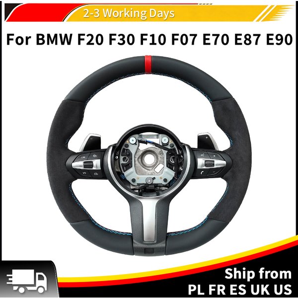 Interior M Series For BMW F20 F22 F23 F30 F33 F34 F10 F07 F12 X1 F48 X5 F15 X3 F25 F80 E90 E70 E84 M3 M5 Car accessories M Stitch Steering Wheel with Wide Paddles shifter