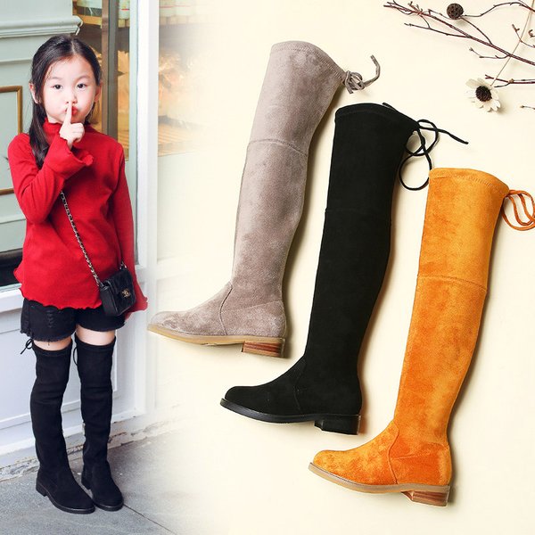 Bottes au-dessus du genou pour enfants, chaussures de princesse pour filles, mode automne et hiver, 2021