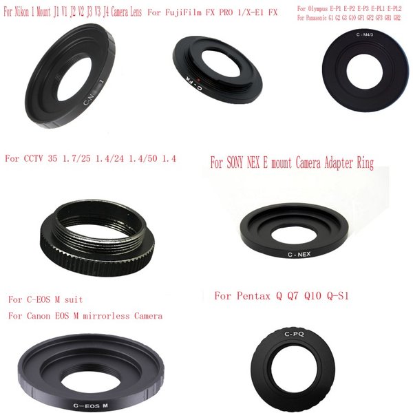 Adapter ring c mount Film objektiv Makro ring für C-FX C-PQ C-EOSM C-N1 nex C-M4/3 cctv Film objektiv