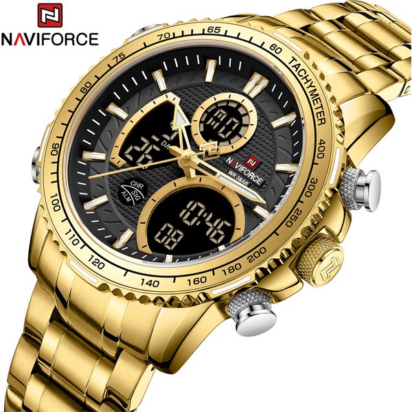 Montre-bracelet pour homme NAVIFROCE avec écran LCD, montre de sport lumineuse, montre militaire étanche à quartz, horloge masculine, Relogio Masculino 2025