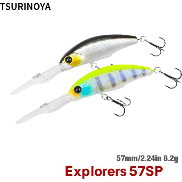 TSURINOYA 57sp Minnow Wobblers Pike Fishing Lure Artificial Bait Hard Swimbait 57mm 8.2g Crankbaits Professional Fishing Lures