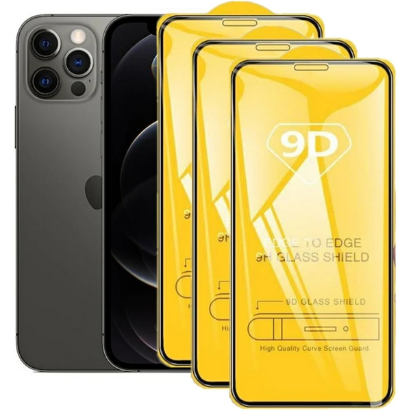 3PCS 9D Tempered Glass Screen Protector Anti-shock Phone Screen Protector For Iphone 14 13 15 12 11 Pro Max X XR XS Max 7 8Plus