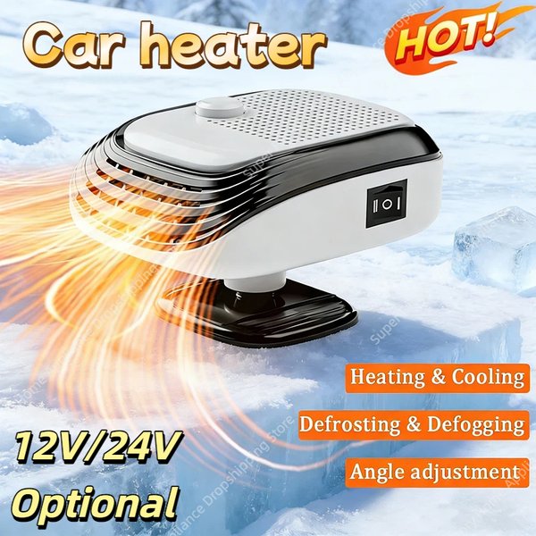 360 ° Rotierender Winter-Schnellheizer für Autos 12V/24V Autoheizlüfter Große Blasfläche Einstellbare Windgeschwindigkeit Windschutzscheiben-Entnebelung 2026
