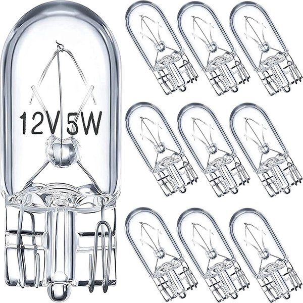 10 X lampe de signalisation en verre T10 W5W 501 194 12V 5W/3W W2.1x9.5d ampoule de voiture à Filament unique lumière automatique