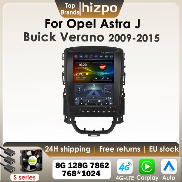 Hizpo 9,7 zoll Android 13 Auto Radio Für Opel Astra J Buick Verano 2009 - 2015 für Tesla Stil Bildschirm CarPlay GPS RDS DSP 7862