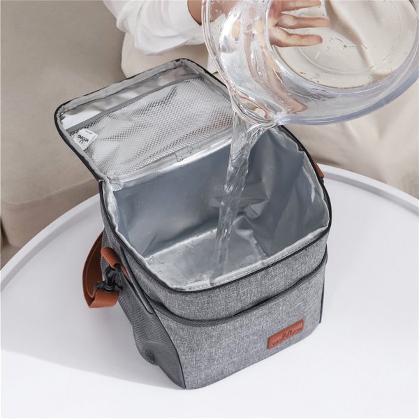10L Wärmeisolierende Kühltasche Wasserdichte Folien-Picknicktasche für Büro und Studenten Tragbare Thermische Camping-Lunchbox Essenskühlbox