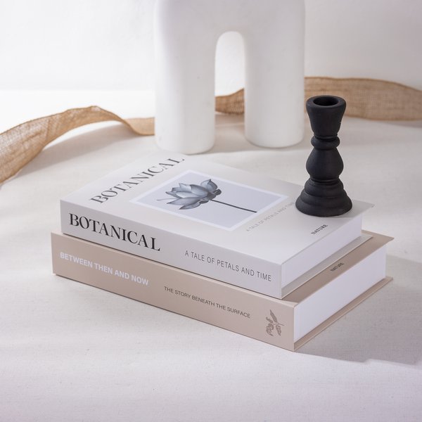 2 Stück Faltbare Deko-Bücher für Wohnzimmer, Designer-Bücher als Couchtisch-Ornamente, Requisiten für Club, Hotel, Zimmer und Villa
