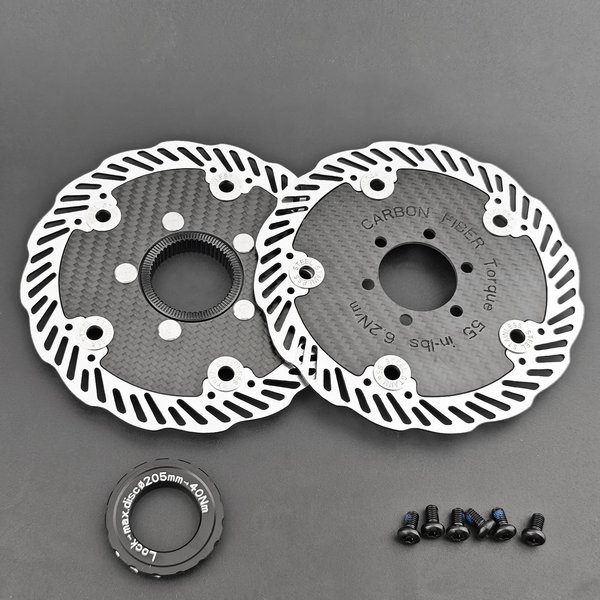 Disque de frein vélo fibre carbone 140/160 mm, plaquette de frein à disque ultra-légère haute résistance, accessoires cyclisme VTT et vélo de route