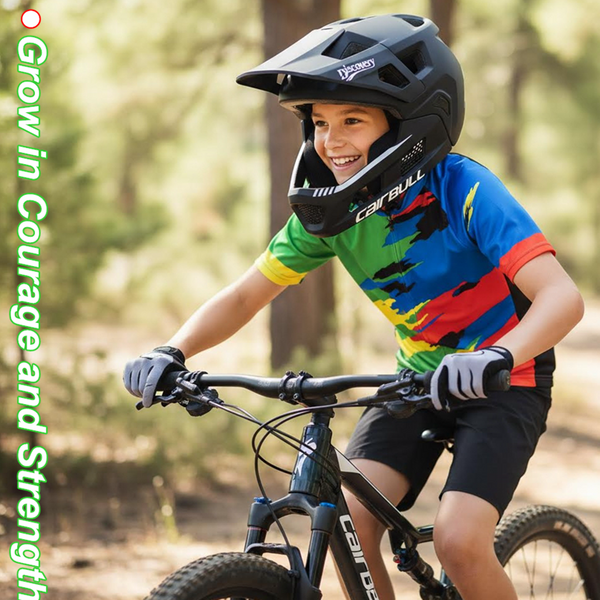 CAIRBULL Casque de vélo léger pour enfants, casque intégral VTT réglable pour garçons et filles, équipement de sécurité pour le cyclisme tout-terrain