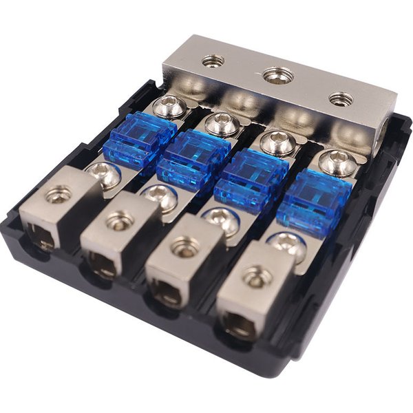 Zinc Alloy Nickel Plating Mini Fuse Holder Stereo Audio AFS Fuse Holder Power Distribution Block Fuse Box Car Audio Modification