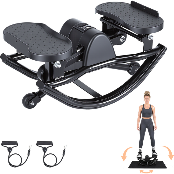 Rock Stepper Trainingsgerät, tragbarer, geräuscharmer Lateral-Stepper für Zuhause, Wohnung, Studentenwohnheim, Büro, Fitnessraum, Beine, Bauchmuskeln, Gesäßmuskeln, Frauen