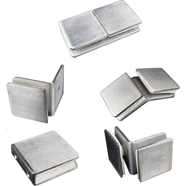 1pcs 304 Stainless Steel Glass Clamp Bracket Holder Heavy Duty Clam Shelf Clip Support Shower Room Mirror L-Camp Bathroom Clip