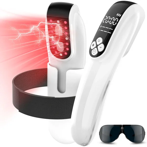 Appareil de thérapie laser froid 4x808nm pour soulager les douleurs corporelles, stimulateur musculaire LLLT 12x650nm pour l'arthrite, les douleurs musculaires et les cicatrices