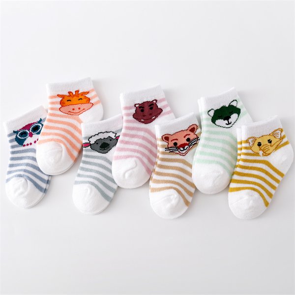 Lawadka 7 paires/ensemble été maille mince nouveau-né bébé garçons filles chaussettes coton dessin animé infantile chaussette pour garçon fille décontracté 0-24 mois 2024