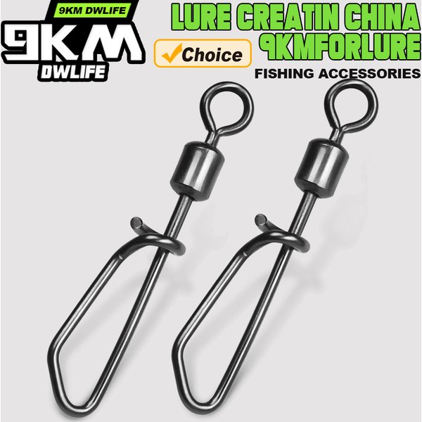 Fishing Swivels Snap 25~100Pcs Stainless Steel Snap Fishing Rolling Swivels Saltwater Fishing Coastlock Snap Connector Tackles