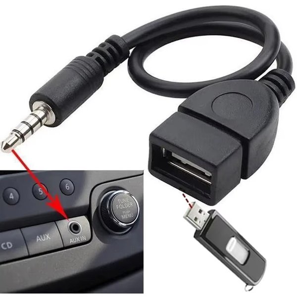 1/2/4/6/8/10Pcs Schwarz Auto Audio Kabel Zu USB Audio Kabel Auto Elektronik für Spielen Musik Auto Audio Kabel USB Kopfhörer Konverter