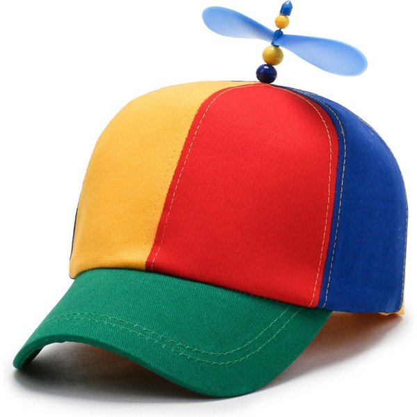 1/2PC Funny Snapback Hat Helicopter Propeller Adventure Dad Hat Rainbow Bamboo Dragonfly Baseball Cap For Adult Kids Boys Girls