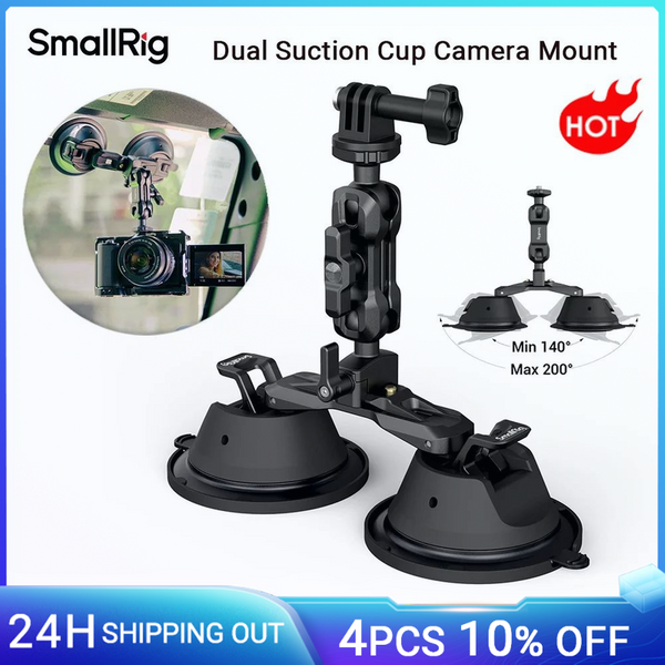 SmallRig – support de ventouse de caméra pour GoPro, pare-brise de fenêtre de voiture pour Sony DSLR, prise de vue de véhicule avec support de caméra d'action-3566