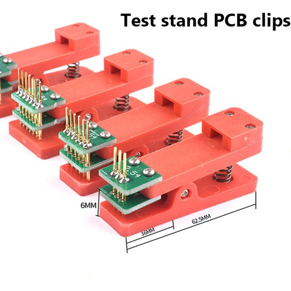 Prüfstand PCB-Clip 2,54 mm Abstand Klemmvorrichtung Vorrichtung Sonde Pogo Pin Download Programm Burn 3P 4P 5P 6P 7P 8P 9P 10P