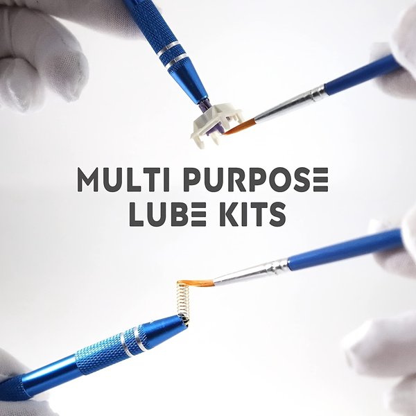 4 Stück mechanische Tastatur Schmier schalter Abzieher Kits mit Keycap Abzieher Schalter Abzieher Vorbau Halter Bürste