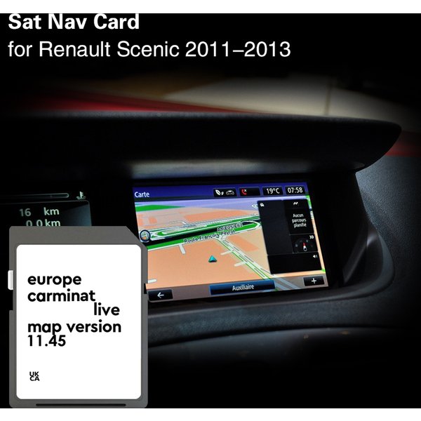 Kompatibel für Renault Scenic 2011 2012 2013 Carminat Live 11,45 Kartenhülle Litauen Portugal Irland Europa GPS SD 8 GB Karte
