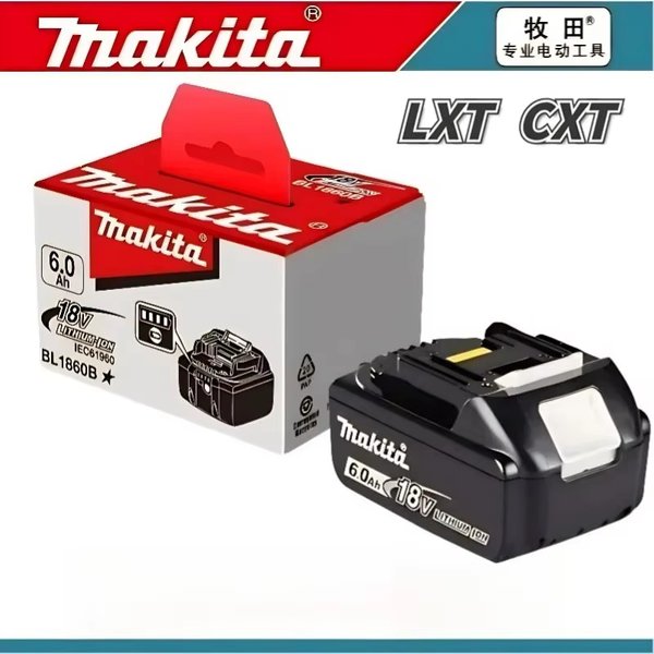 100% Original Makita 18V 5.0Ah Wiederaufladbarer Elektrowerkzeug-Akku, 18V Austauschbarer LED-Lithium-Ionen-Akku, Lxt Bl1860B Bl1860Bl1850 Bl1830