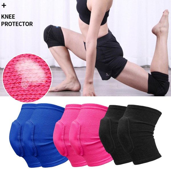 Genouillères de compression pour le sport, genouillères élastiques, éponge épaissie, support de genouillère pour l'entraînement aux phtals, 2 pièces