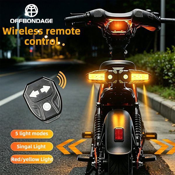 Elektryczna Hulajnoga Sygnał Kierunku Światło Tylne Pilot Zdalnego Sterowania E-bike Lampa Tylna USB Akumulator Czerwono-Żółte Światło Akcesoria do Hulajnogi