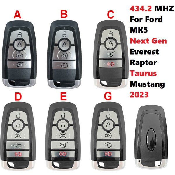CN 018098 434,2 MHz Aftermarket-Smart-Key für Ford Next Gen Everest Raptor MK5 Taurus Mustang 2023 HITAG PRO 49 Chip Keyless Go