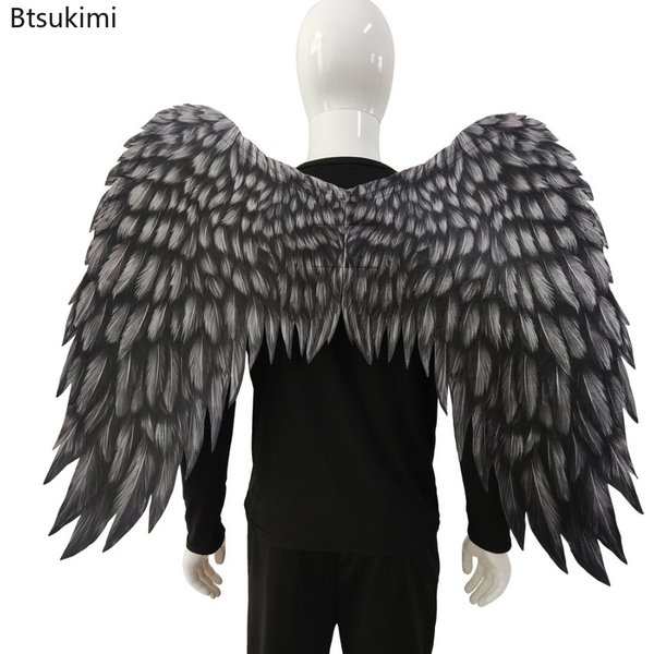 Halloween 3D Engel Flügel Party Cosplay Requisiten Erwachsene Schwarz Weiß Große Flügel Karneval Festival Engel Teufel Cosplay Kostüm Zubehör