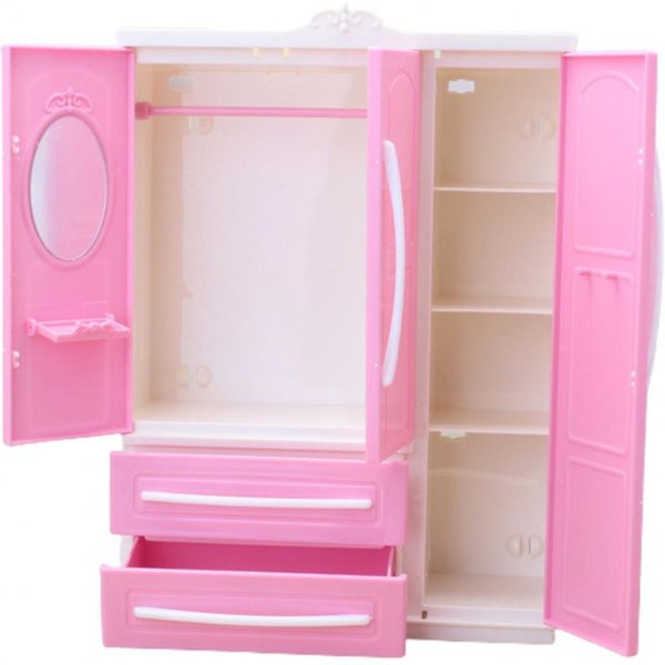 Armoire familiale, accessoires de poupée de jeu, Mini accessoires de mode, garde-robe pour enfants, meubles de maison de rêve créatifs, jouets cadeaux pour filles