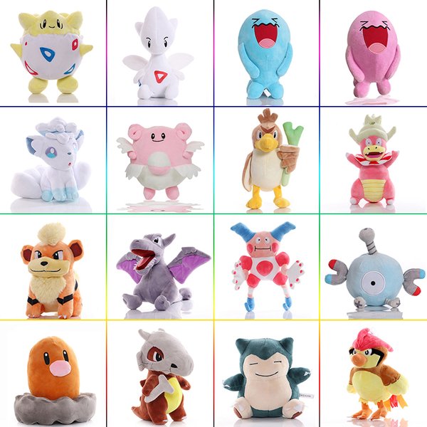 20 cm schöne Pokemon Diglett Growlithe Plüschpuppe Cartoon Mr. Mime Magnemite Plüschtier Farfetch'd Aerodactyl Plüschtier Kindergeschenke