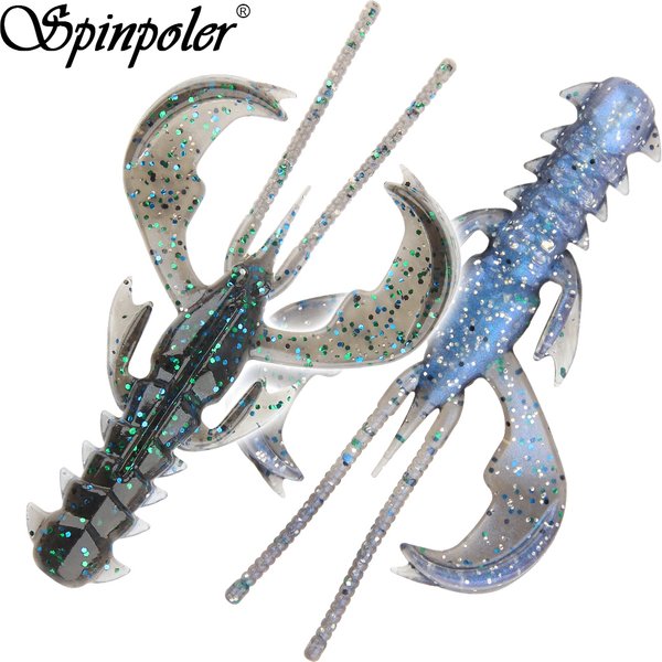 Spinpoler Floating UV Lighting Soft Fishing Lure Shrimp Scent Artificial Baits Salted Floating Freshwater Saltwater Perch Pike