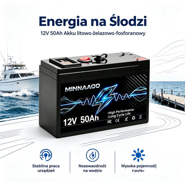 Neue 12V Lithium-Batterie 50Ah LiFePO4 4000+ Tiefzyklus mit integriertem BMS, 10 Jahre Lebensdauer, für USV, Fischfinder für Kajaks, Solarpanel, Radio