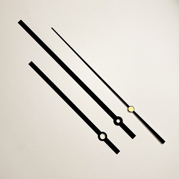 1sets SKp Shaft 2184# Black & Silver Long Hands Just DIY Metal Aluminum Quartz Clock Accessory High Quality Kits
